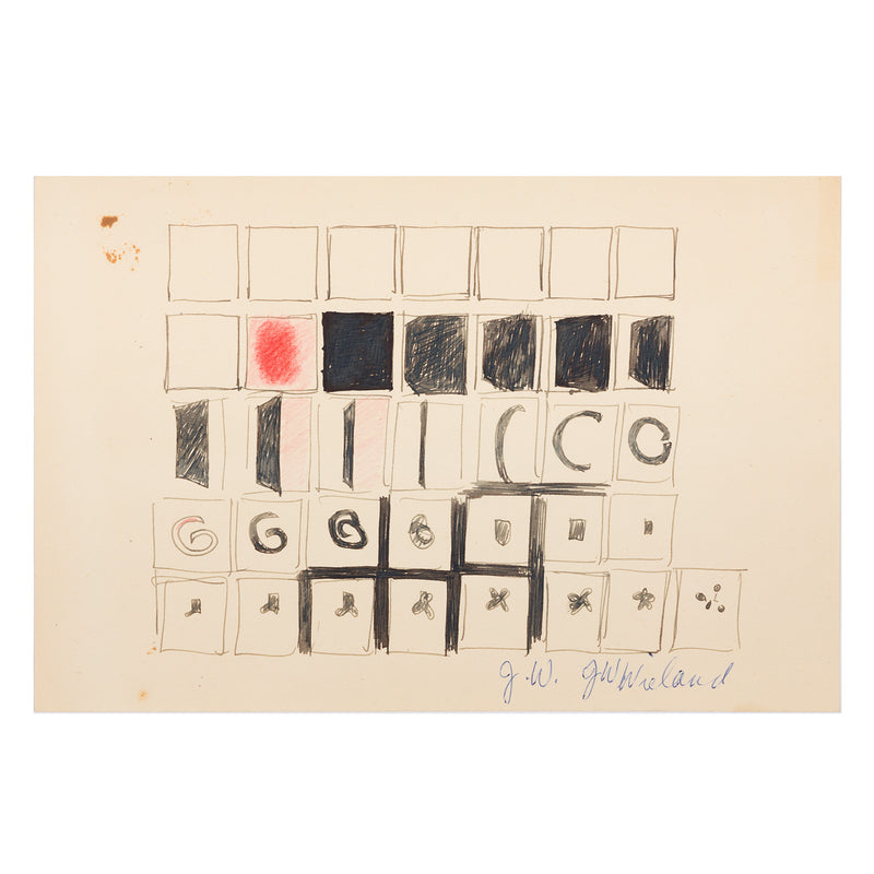 JOYCE WIELAND "SCENE-BLOCKING" DRAWING