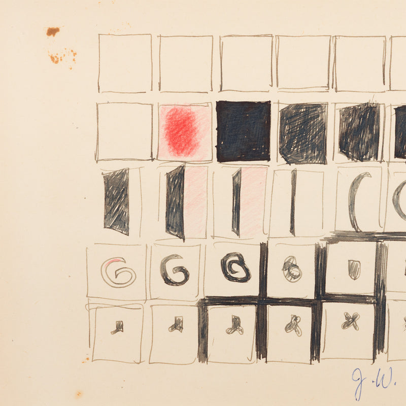 JOYCE WIELAND "SCENE-BLOCKING" DRAWING