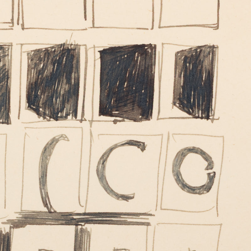 JOYCE WIELAND "SCENE-BLOCKING" DRAWING