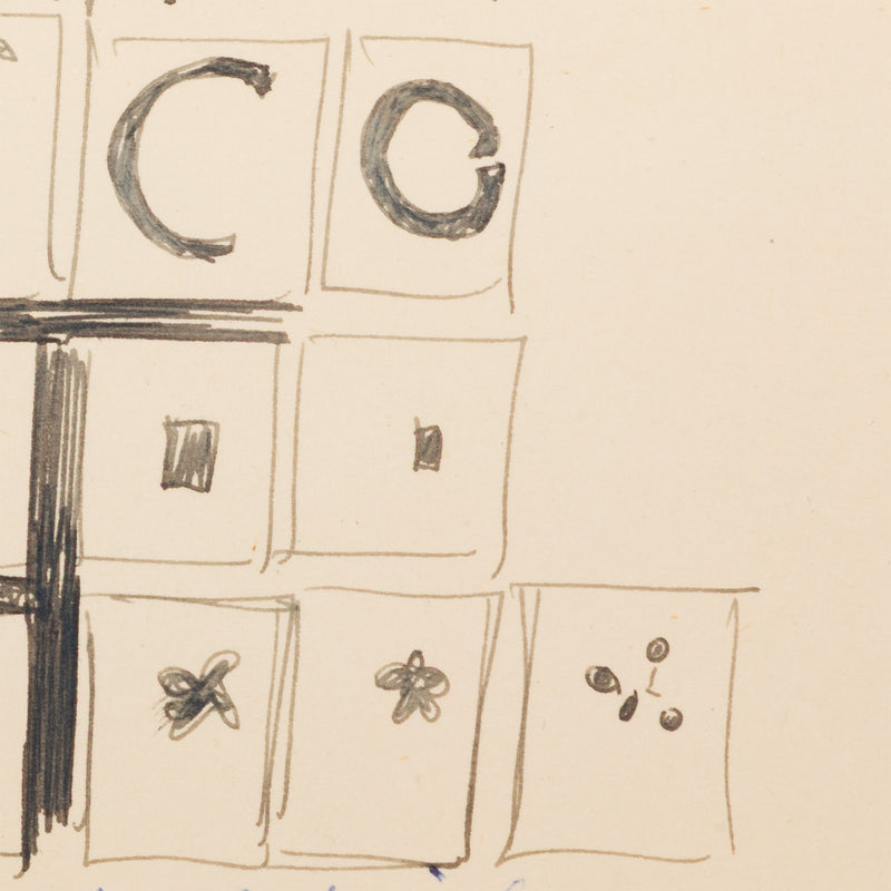 JOYCE WIELAND "SCENE-BLOCKING" DRAWING