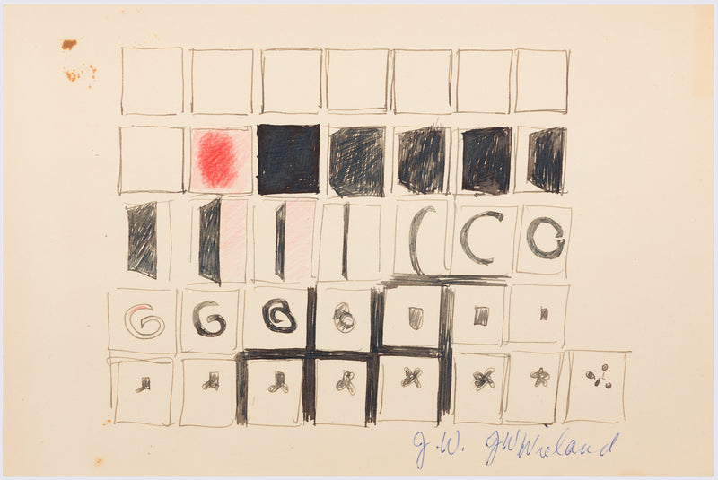 JOYCE WIELAND "SCENE-BLOCKING" DRAWING