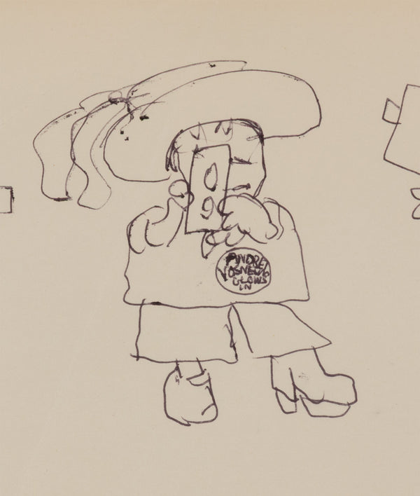 JOYCE WIELAND "SUPER 8" DRAWING