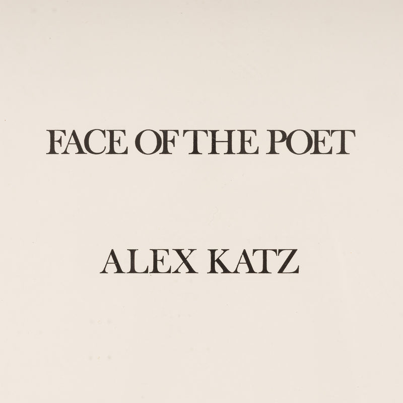 alex katz face of the poet portfolio face of a poet cutouts 1978 1977 aquatint portraiture second-generation new york beat poets 1970s printmaking iconic american artists and poets ted berrigan kenward elmslie john godfrey