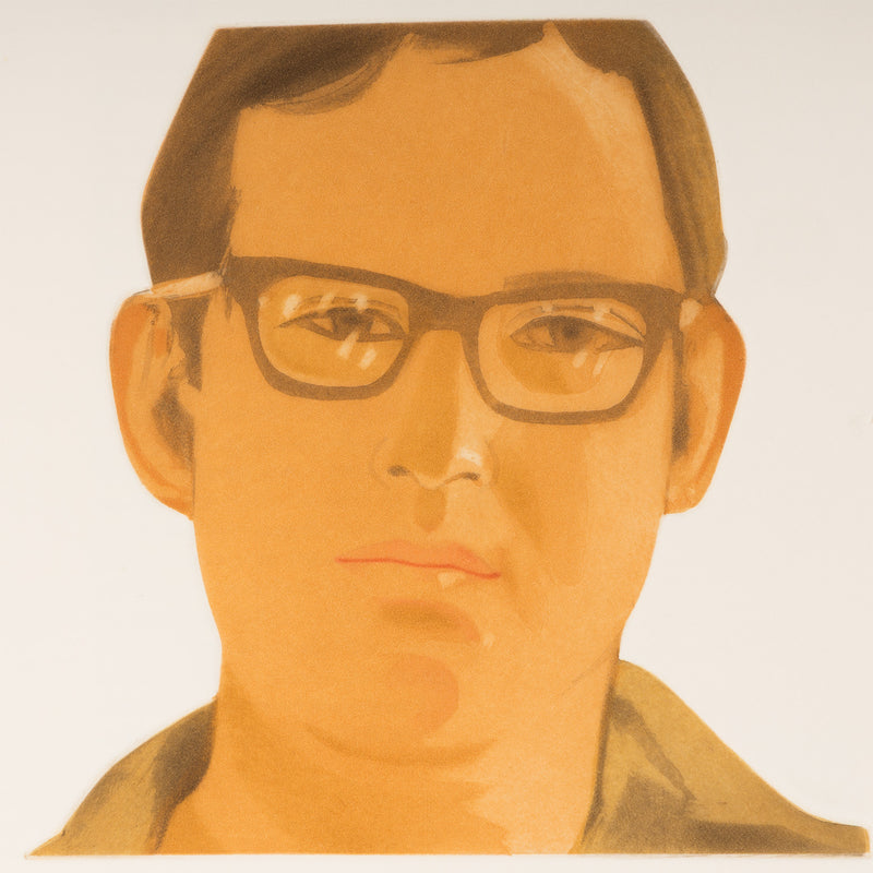 alex katz face of the poet portfolio face of a poet cutouts 1978 1977 aquatint portraiture second-generation new york beat poets 1970s printmaking iconic american artists and poets ted berrigan kenward elmslie john godfrey