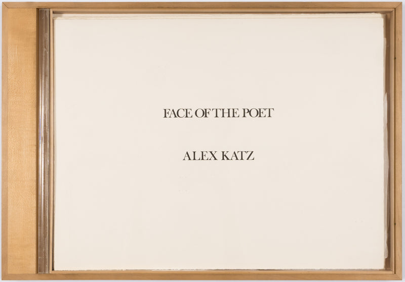 alex katz face of the poet portfolio face of a poet cutouts 1978 1977 aquatint portraiture second-generation new york beat poets 1970s printmaking iconic american artists and poets ted berrigan kenward elmslie john godfrey