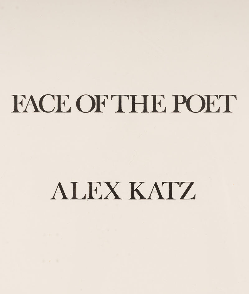 alex katz face of the poet portfolio face of a poet cutouts 1978 1977 aquatint portraiture second-generation new york beat poets 1970s printmaking iconic american artists and poets ted berrigan kenward elmslie john godfrey