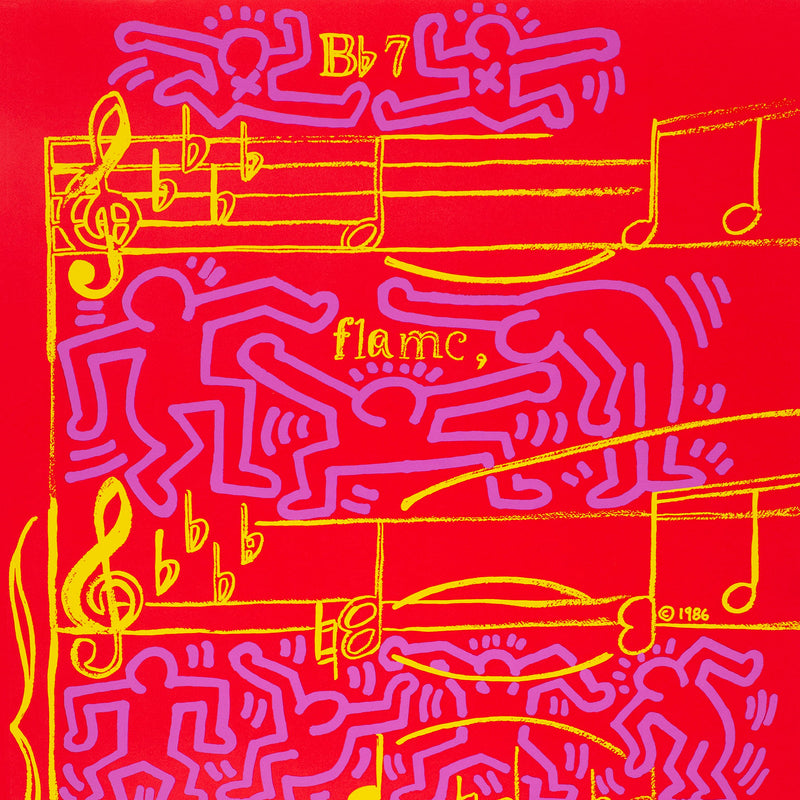 Andy Warhol and Keith Haring collaboration for "Montreaux Jazz Festival" 1986. available art for sale at Fine Art Gallery Caviar20