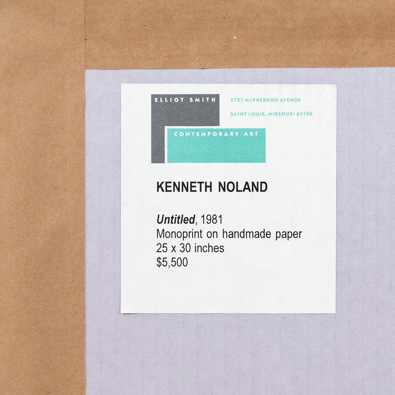 KENNETH NOLAND "BANDS" MONOPRINT, 1981