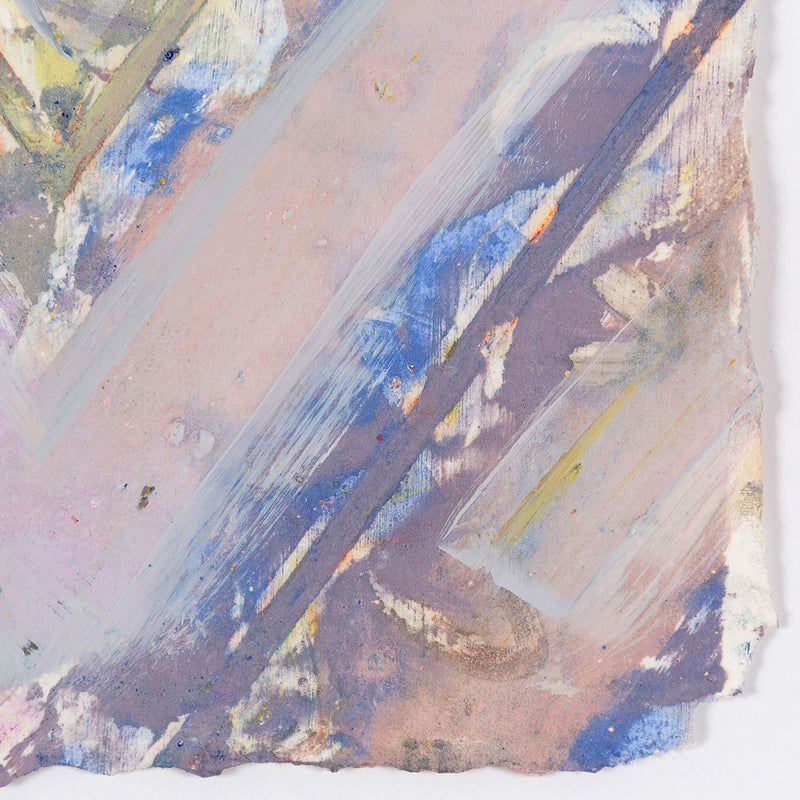 Kenneth Noland "Chevron" Monotype on Japanese handmade paper mounted on board, 1983