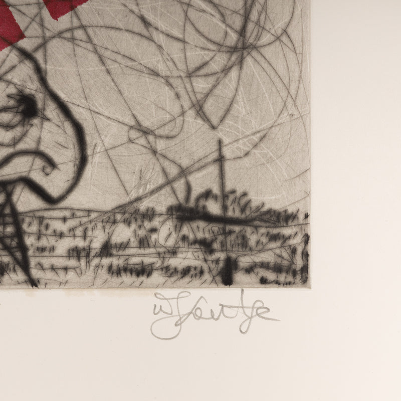 WILLIAM KENTRIDGE “NOSE #22" ETCHING, 2007