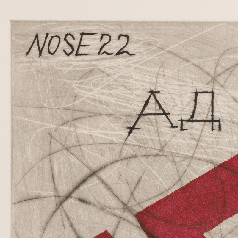 WILLIAM KENTRIDGE “NOSE #22" ETCHING, 2007