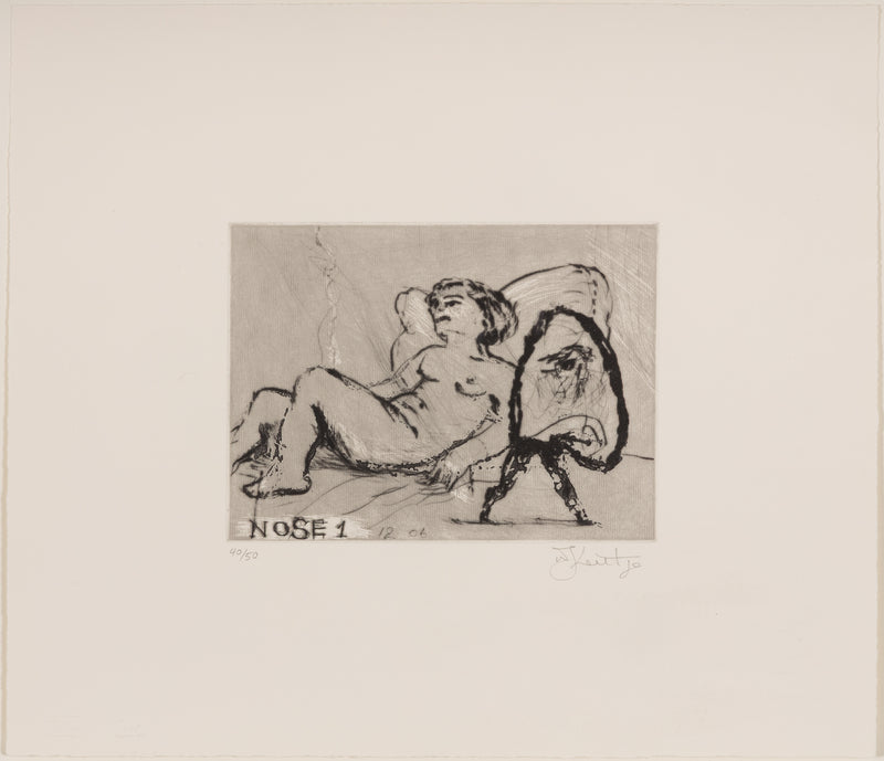 WILLIAM KENTRIDGE “NOSE #1" ETCHING, 2007