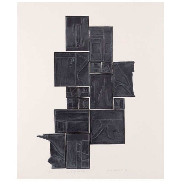  Louise Nevelson, The Night Sound, Embossed lead on CM Fabriano paper, 1971, Caviar20, American Sculptor