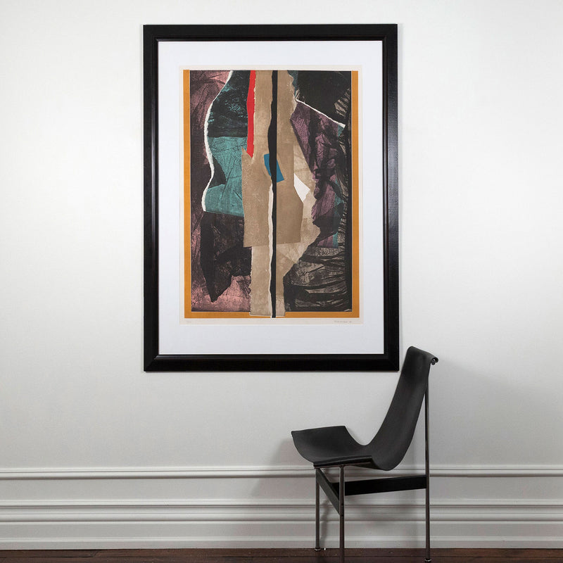 Framed abstract expressionist artwork by Louise Nevelson available for sale at Toronto art gallery, Caviar20. From Nevelson's iconic 1983 portfolio "Reflections I-V".