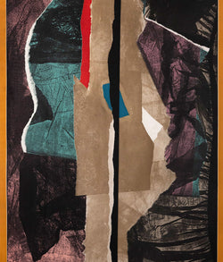 Full image of Louise Nevelson "Reflections I"  USA, 1983. Color etching and aquatint on cream Copperplate wove paper. 