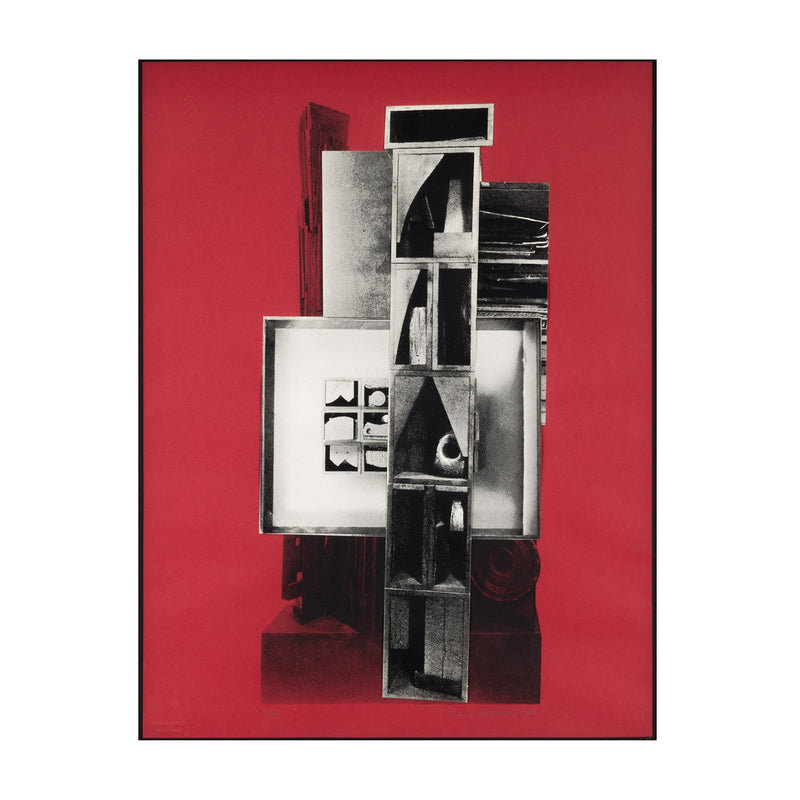 LOUISE NEVELSON "THE DRUM" SCREENPRINT / COLLAGE, 1966