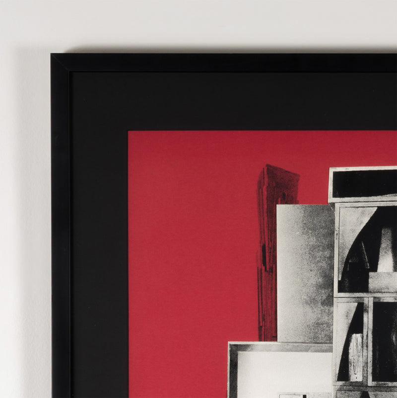 LOUISE NEVELSON "THE DRUM" SCREENPRINT / COLLAGE, 1966