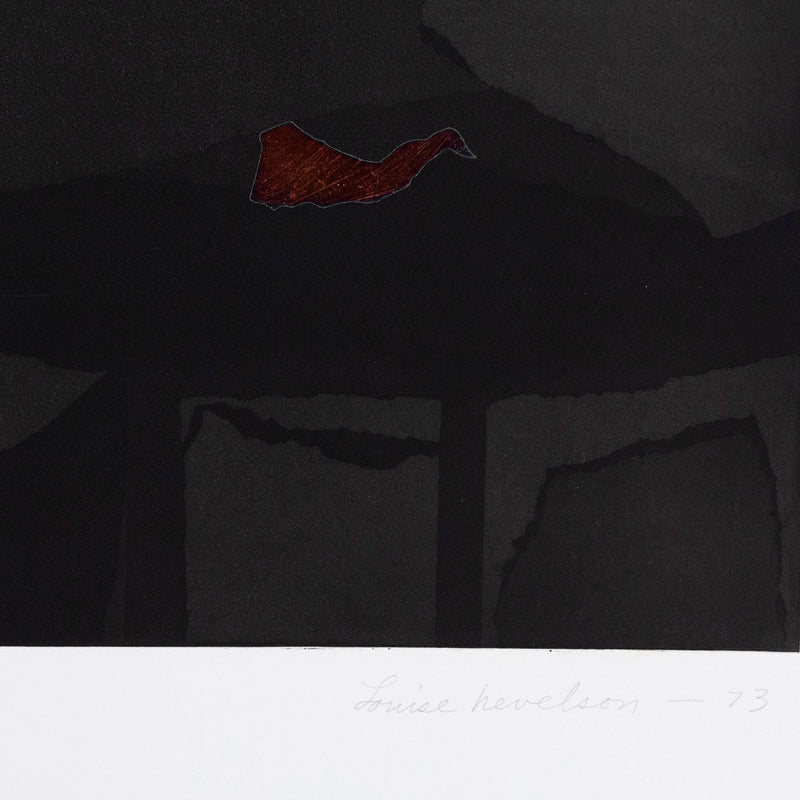 LOUISE NEVELSON "PURPLE STRIPE" AQUATINT, 1973
