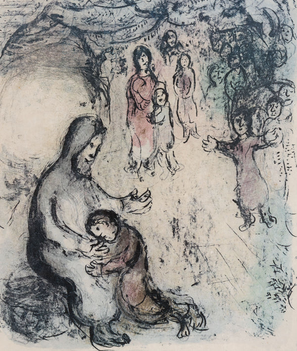 Marc Chagall Jacob's Blessing La Benediction de Jacob lithograph 1979 limited edition print chagall biblical print chagall teriade verve magazine commission iconic chagall print collect chagall buy chagall sell chagall