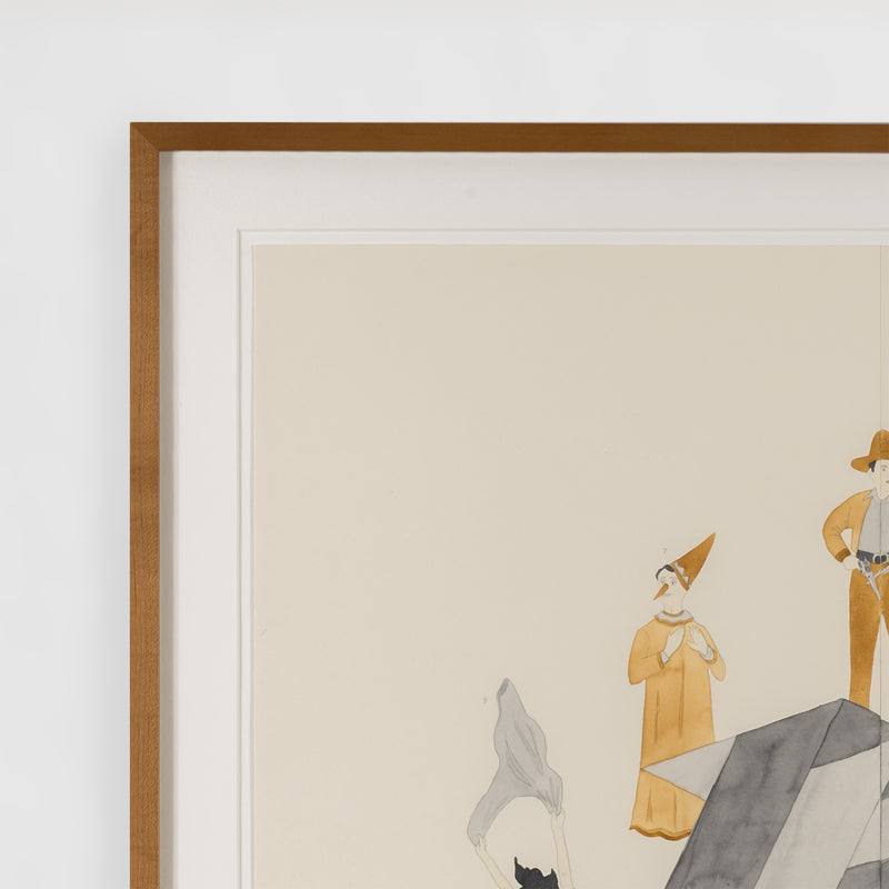 marcel dzama 2007 critiques dard david zwirner gallery work on paper watercolor on four sheets collage art surrealist art canadian art collect dzama buy dzama sell dzama support contemporary canadian artists