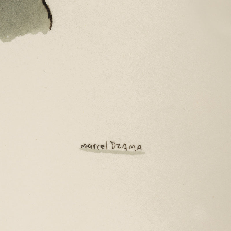 MARCEL DZAMA "SCARED WOLFMAN" WATERCOLOR, 1998