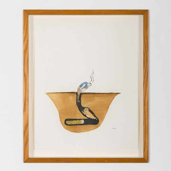 marcel dzama 1997 1998 richard heller LA exhibition show 500 drawings dzama evolution of man underground watercolor on paper watercolour canadian artist canada los angeles 