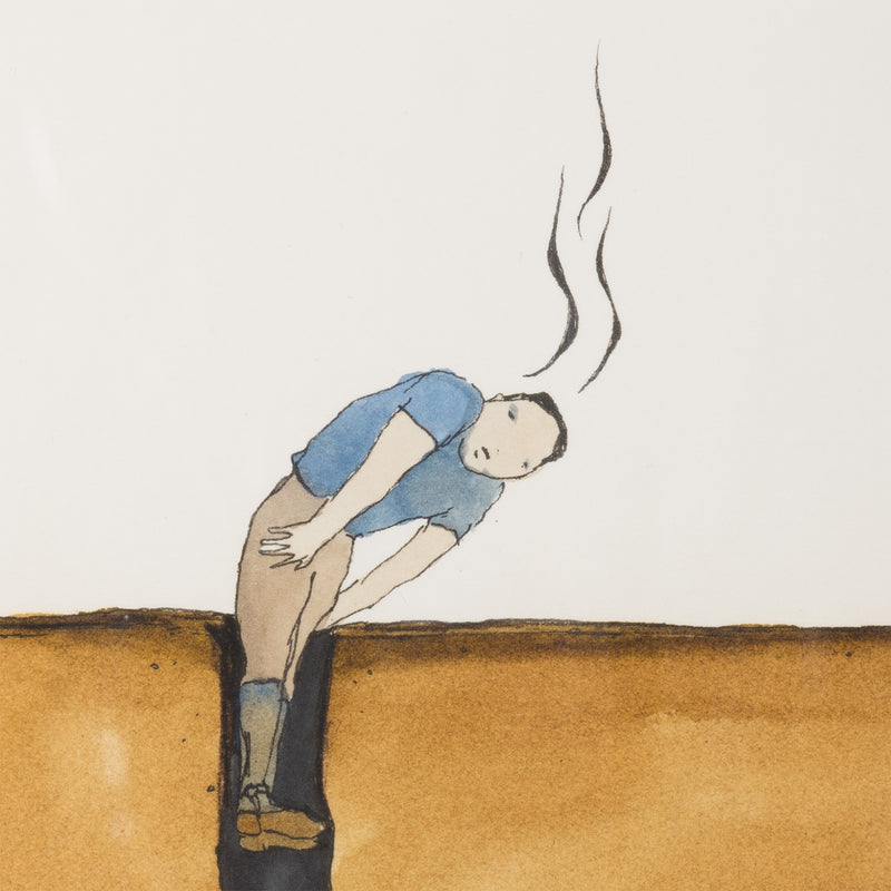 marcel dzama 1997 1998 richard heller LA exhibition show 500 drawings dzama evolution of man underground watercolor on paper watercolour canadian artist canada los angeles 