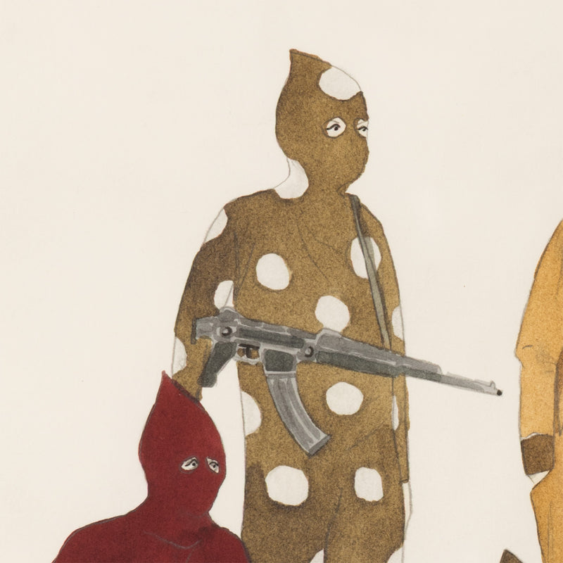 Marcel Dzama what the prophecy failed to mention recent 2011 watercolor on paper work on paper gouache ink on paper collect dzama work large drawing mise en scene canadian artist