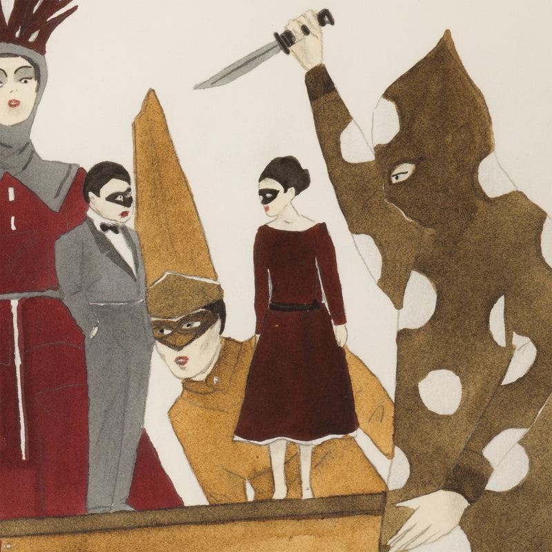Marcel Dzama what the prophecy failed to mention recent 2011 watercolor on paper work on paper gouache ink on paper collect dzama work large drawing mise en scene canadian artist