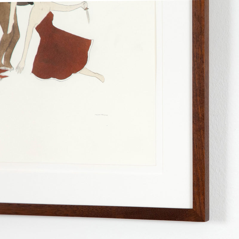 Marcel Dzama original drawing. Ink and watercolor, 2009.