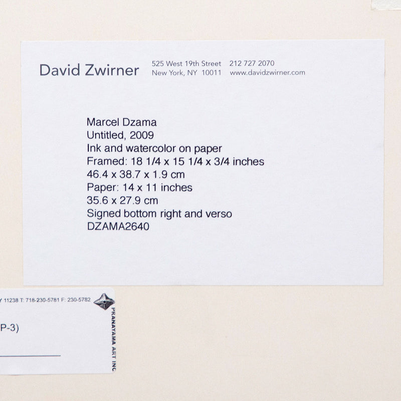 Marcel Dzama original drawing. Ink and watercolor, 2009.