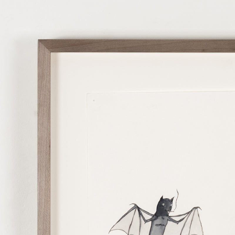 marcel dzama early work canadian artist woman and two bats olga kolper gallery caviar20 canadian art watercolor illustration hitchcock the birds 