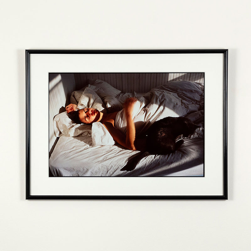 Nan Goldin "Siobhan with Cat"  USA, 1993. Cibachrome print. Sunlit portrait of a woman sleeping.
