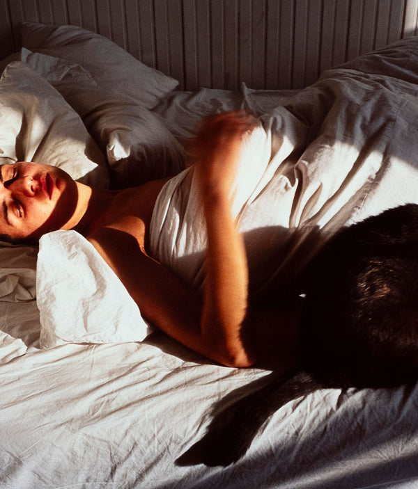 Nan Goldin "Siobhan with Cat"  USA, 1993. Cibachrome print. Sunlit portrait of a woman sleeping.