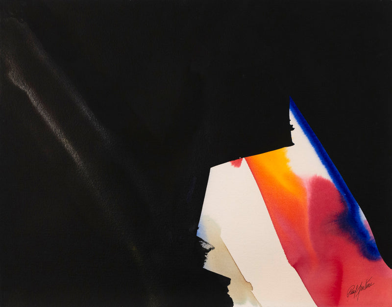 Paul Jenkins Abstract Painting "Untitled' c. 1978 - Watercolor and Gouache on Paper.