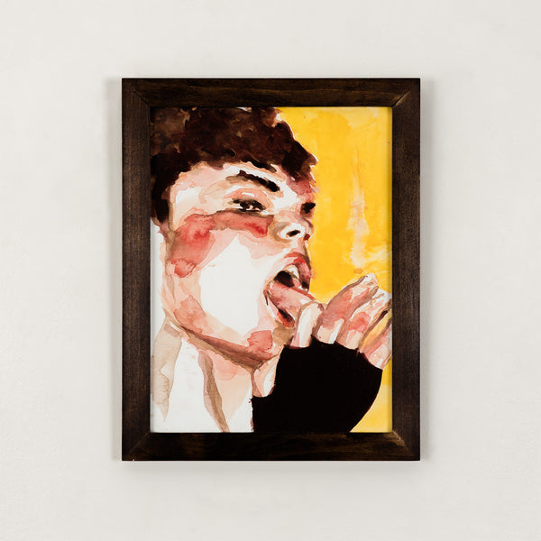 Watercolor portrait of a man by famous Canadian painter Paul P.
