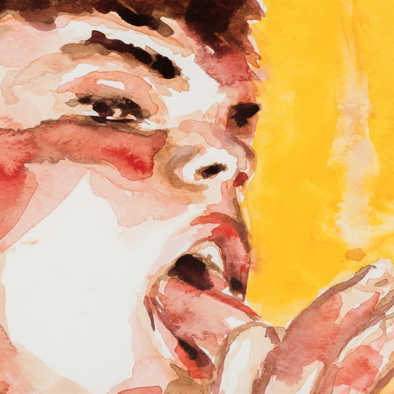 Watercolor portrait of a man by famous Canadian painter Paul P.