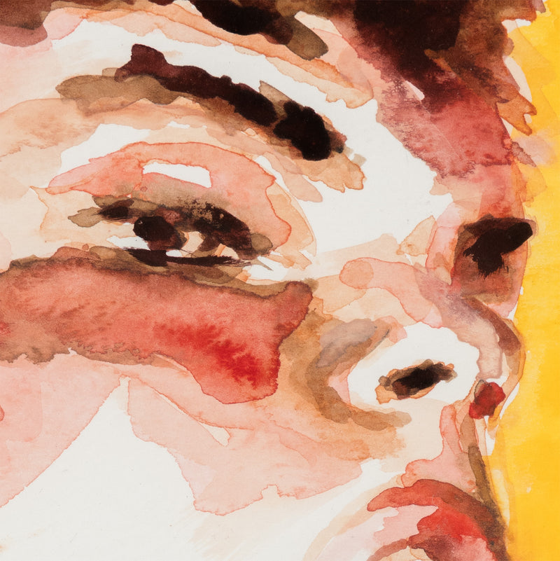 Watercolor portrait of a man by famous Canadian painter Paul P.
