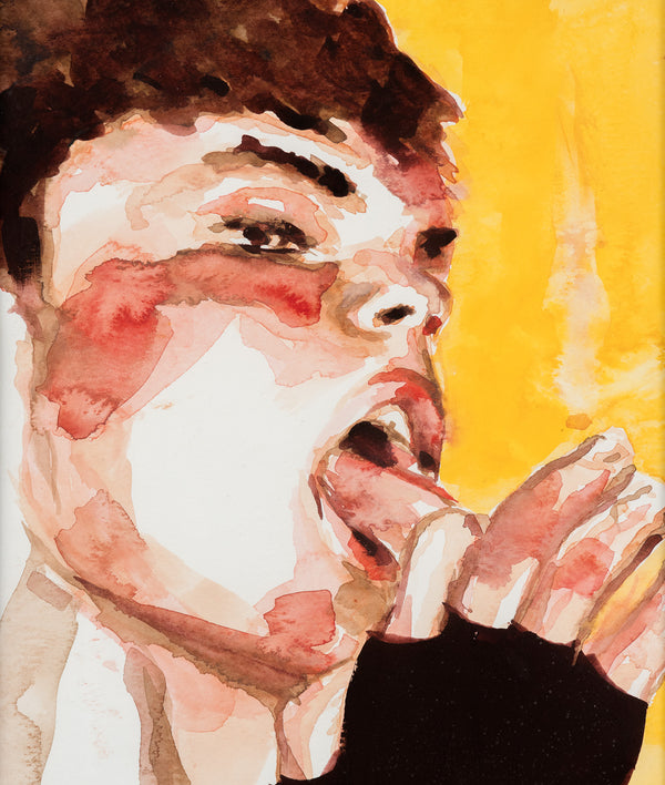 Watercolor portrait of a man by famous Canadian painter Paul P.