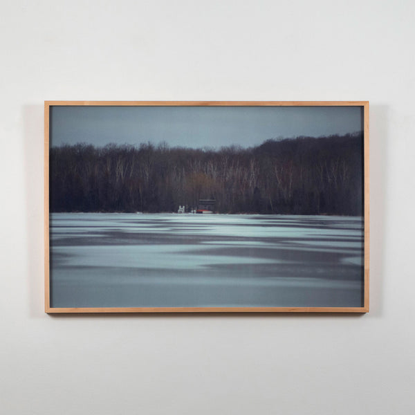 Framed landscape photography by famous contemporary artist Peter Doig. Peter Doig "Across the Lake" C-print, 2000. 