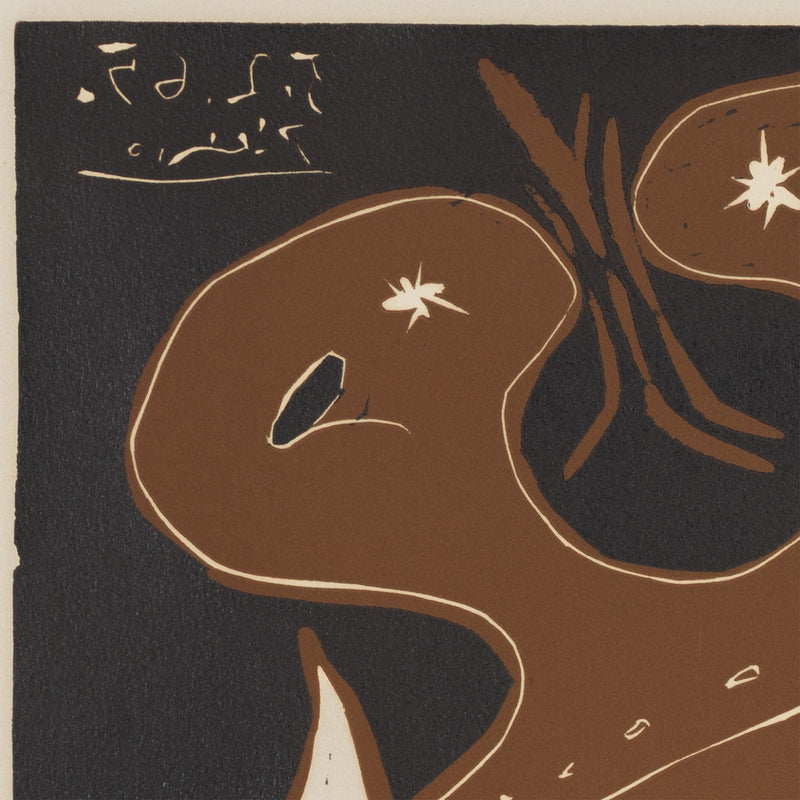 picasso carnaval tete de bouffon linocut print limited edition signed pablo picasso famous artist art history important artwork collect picasso buy picasso sell picasso 