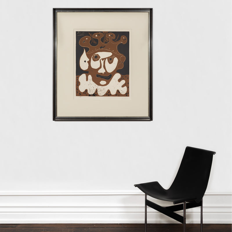 picasso carnaval tete de bouffon linocut print limited edition signed pablo picasso famous artist art history important artwork collect picasso buy picasso sell picasso 