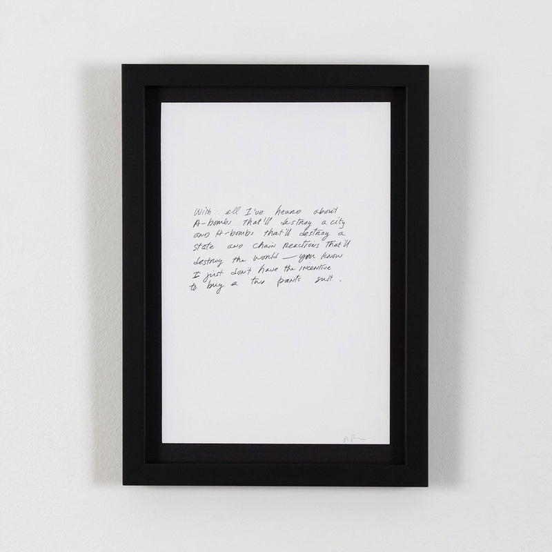 Richard Prince "Bomb Joke" 1989. Framed contemporary art for sale at art gallery Caviar20 in Toronto.