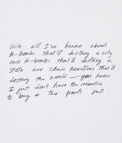 Collectible Richard Prince Art "Bomb Joke" 1989. Ink on Paper. Caviar20 Toronto.