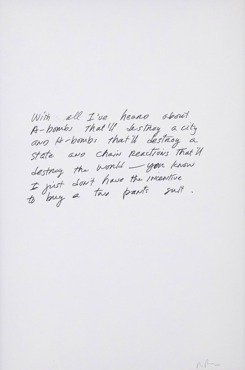 Full size image of conceptual art by Richard Prince. "Handwritten Joke" created in 1989.