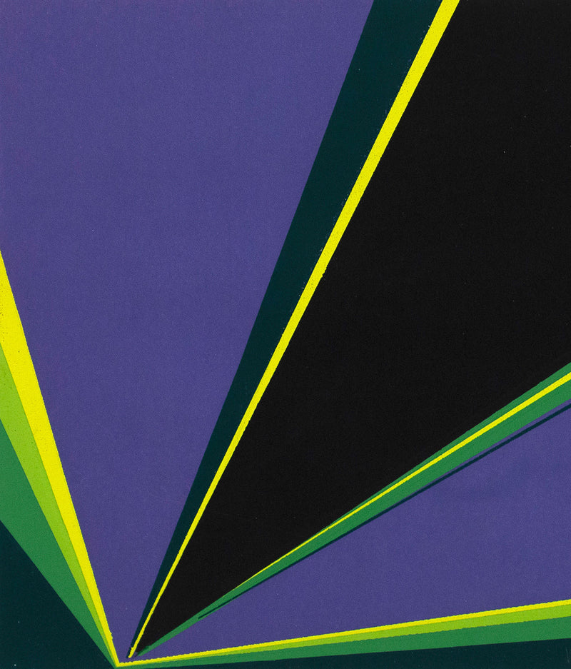 RITA LETENDRE "PURPLE XMAS" ACRYLIC ON PAPER, 1971