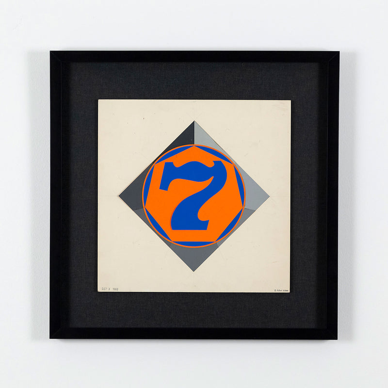 Robert Indiana "Heptagon" Original collage maquette, 1969