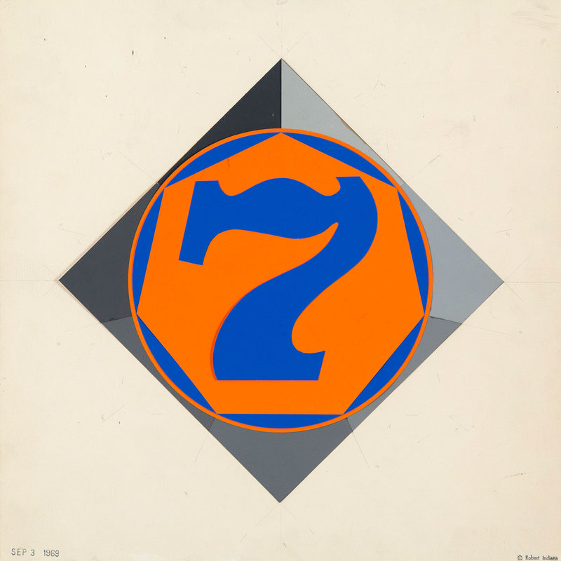 Robert Indiana "Heptagon" Original collage maquette, 1969