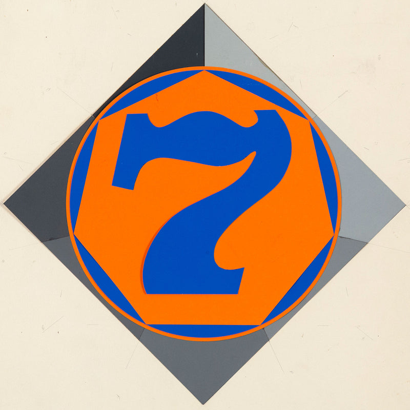 Robert Indiana "Heptagon" Original collage maquette, 1969