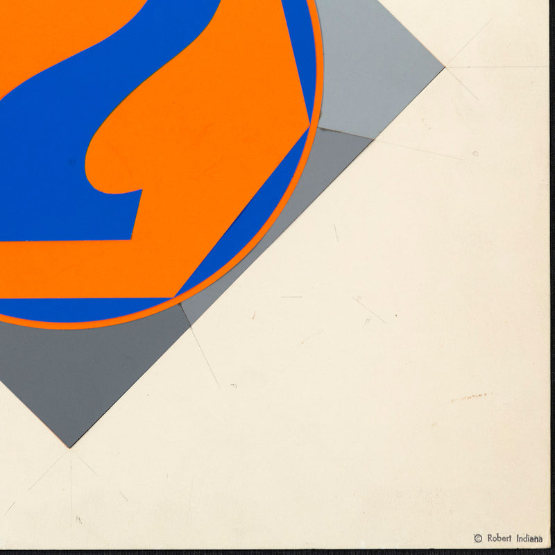 Robert Indiana "Heptagon" Original collage maquette, 1969